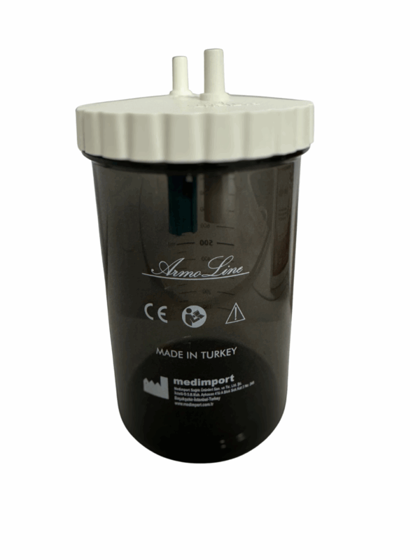 Armoline Suction Machine Waste Jar – Black & Clear (CA-MI Compatible)